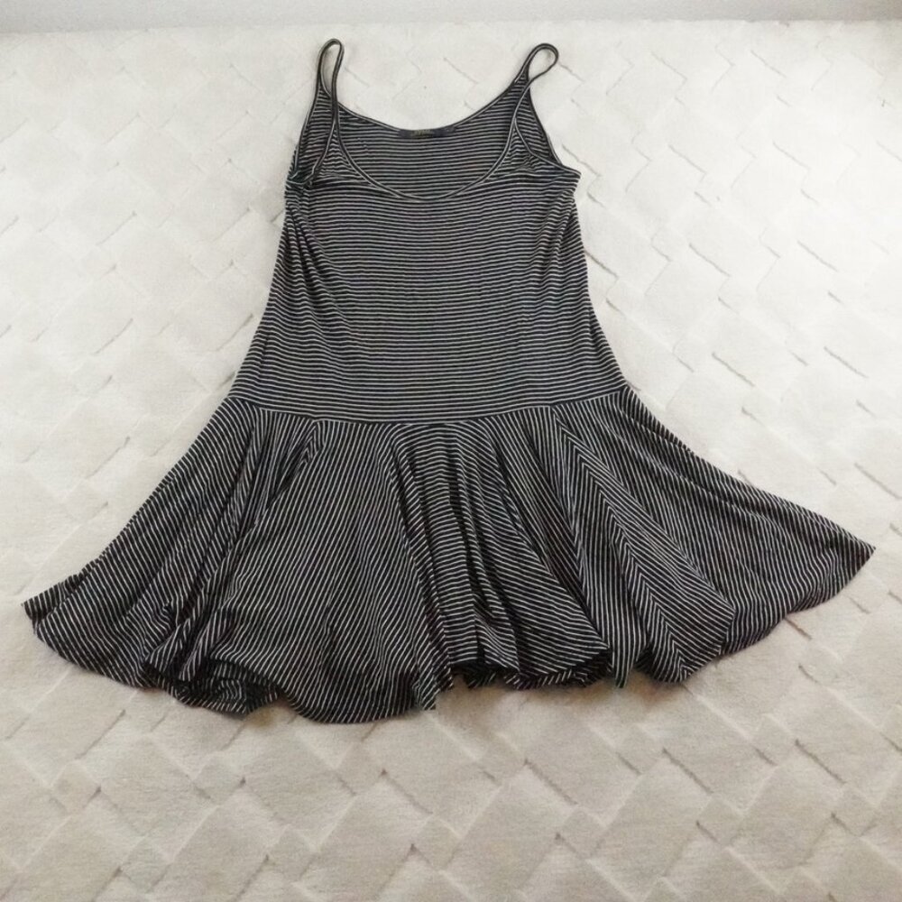 Polo Ralph Lauren above The Knee Flare Dress Womens Extra Large Striped Black